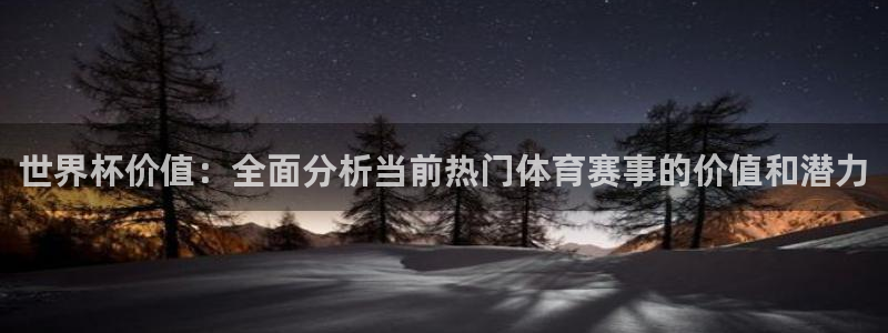 2026世界杯直播：世界杯价值：全面分析当前热门体育赛事的价值和潜力